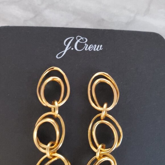 ✨ NEW J.Crew Multi Hoop Oval Classic Drop Dangle Earrings ✨ - Picture 3 of 6